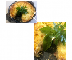 Sauerkraut, apple and bacon quiche