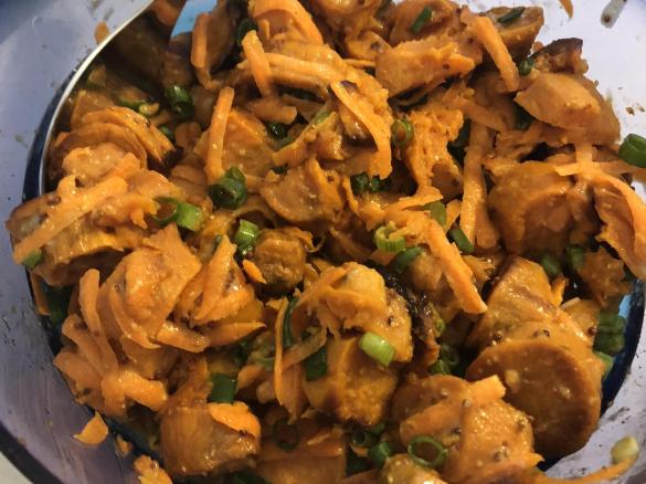 Sweet Potato Salad with honey mustard dressing