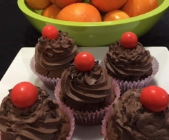 Choc-orange cupcakes