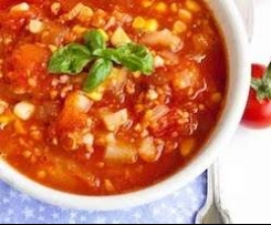 Spiced Mexican Tomato & Corn Soup