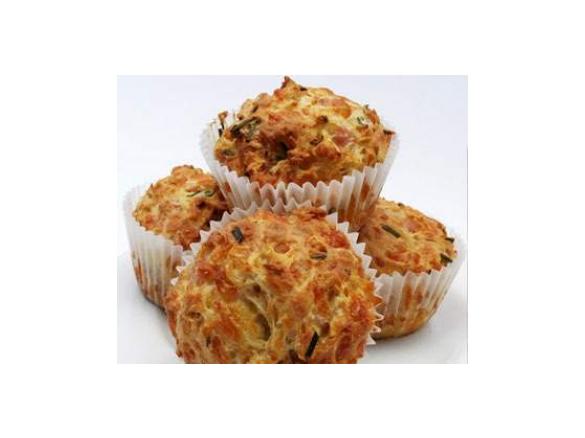 Cheesy Ham, Corn and Zucchini Muffins