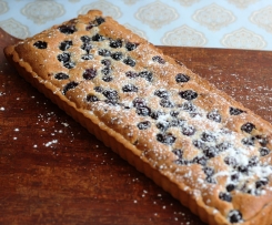 Blueberry and almond tart
