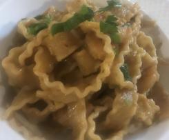 Ginger, Garlic and Chilli Prawns with Pasta