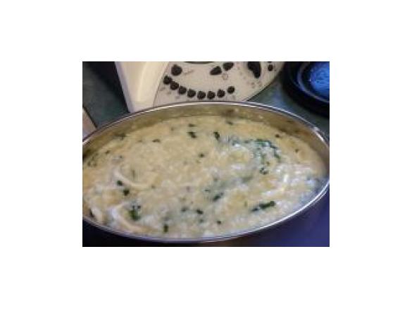 Lemon Risotto with Calamari, Garlic and Rocket