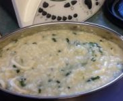 Lemon Risotto with Calamari, Garlic and Rocket