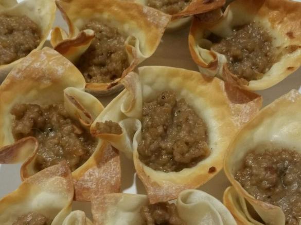 Thai inspired Pork and Peanut Wonton