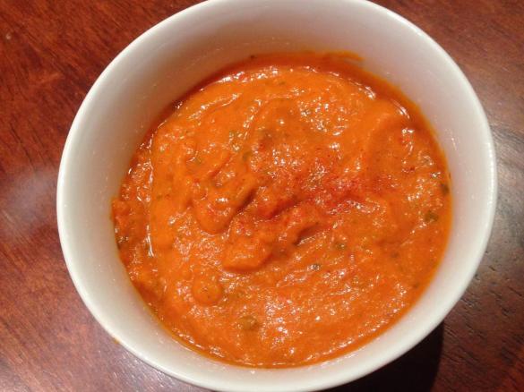 Tomato, Red Capsicum & Chorizo Soup