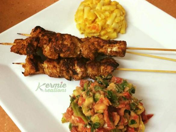 Sticky Chicken Skewers - Kermie Kreations