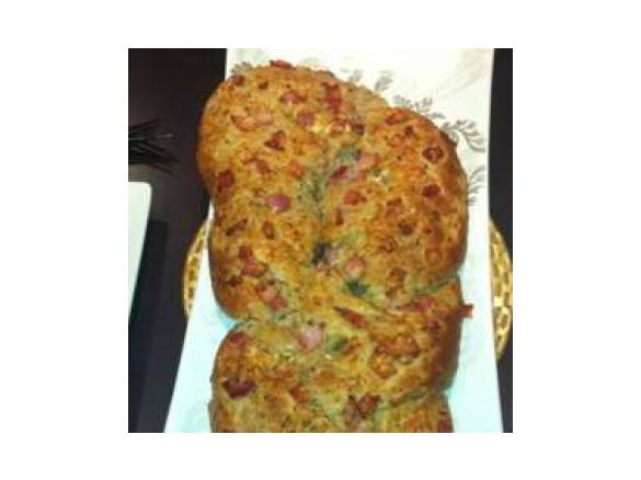 Cheesey bacon spelt bread