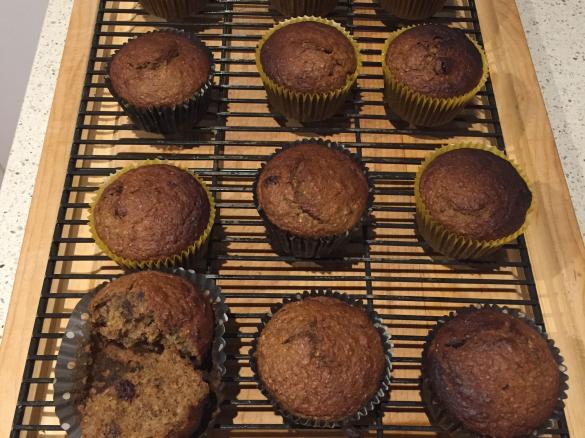 Banana bran muffins