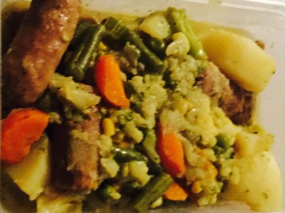 Curried Sausages & Rice