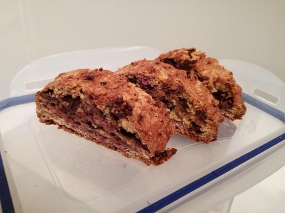 Jam and chocolate biscotti