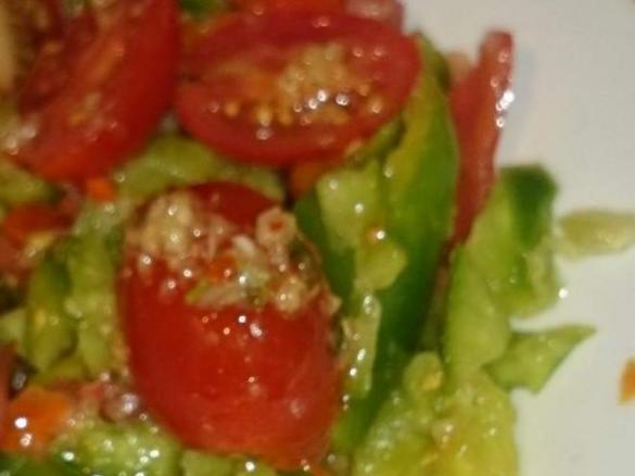 Spicy capsicum and tomato Salad 