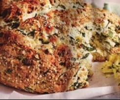 Quinoa, silverbeet and feta soda bread