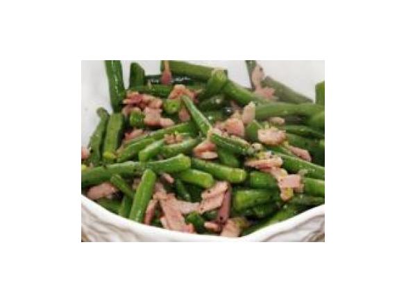 French Beans with Garlic and Bacon