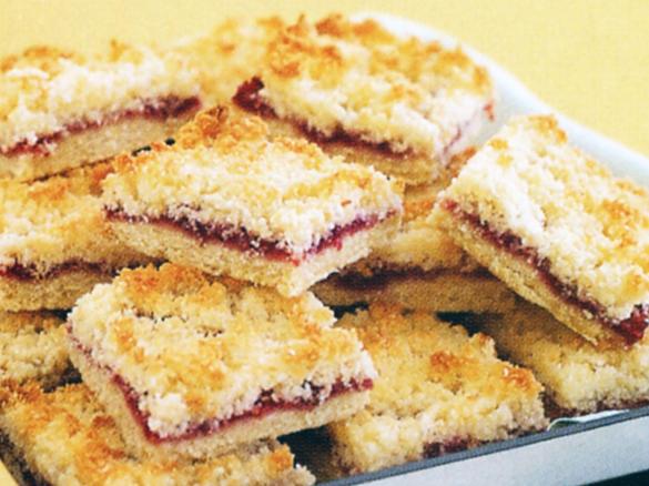 Raspberry Coconut Slice