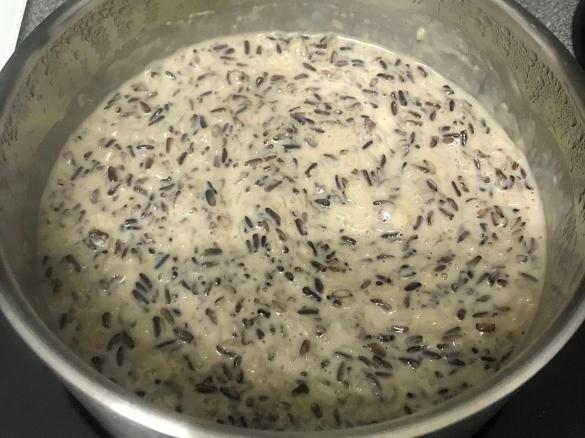 Black and White Coconut Rice Pudding