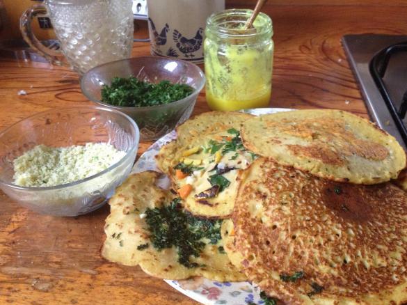 Besan flour pancakes Gluten/egg Free