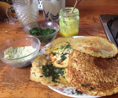 Besan flour pancakes Gluten/egg Free