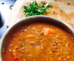 Jamaican sweet potato & bean curry