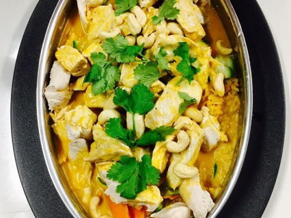 Portuguese Coconut Curried Chicken and Rice