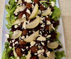 Beetroot, Pear and Feta cheese salad