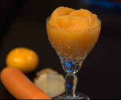 Carrot, ginger & Mandarin Sorbet