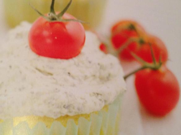 Basil Pesto Cupcakes