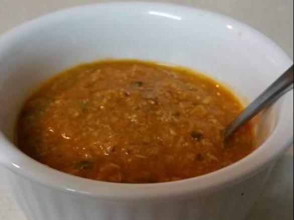 Tomato Soup with Shredded Chicken