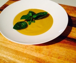 Sweet potato, coconut, ginger soup.