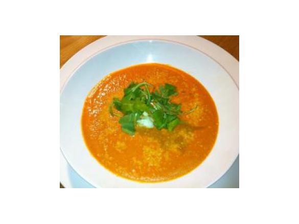 Creamed Tomato soup with Parmesan, Feta & Italian Herbs