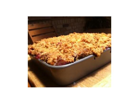Plum Streusel Kuchen (Plum Cake with Crumble Topping)