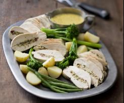 Cranberry and camembert stuffed chicken