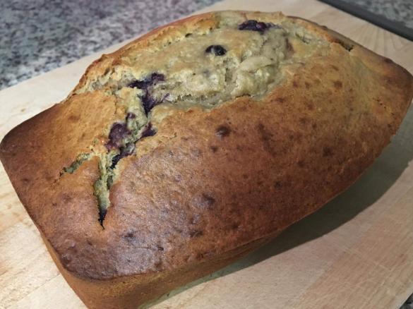 Healthy Banana Blueberry Bread