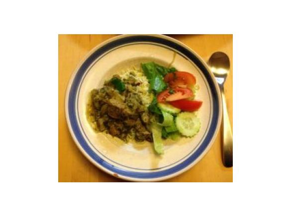 Rhubarb and Lamb Khoresh (Persian Stew) and Pilaff Rice