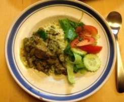 Rhubarb and Lamb Khoresh (Persian Stew) and Pilaff Rice