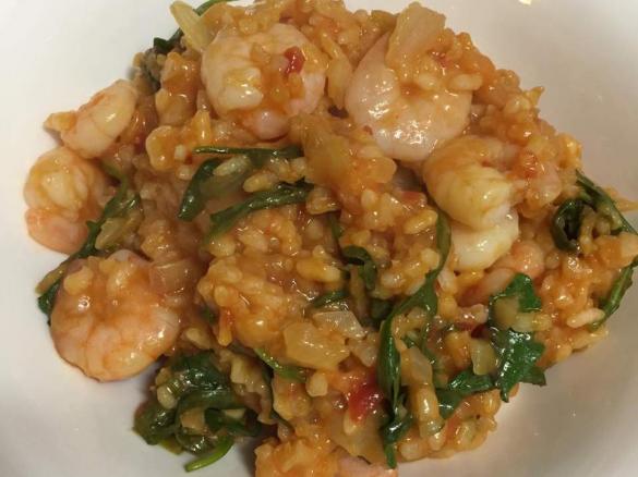 Weight Watchers "Oven-baked prawn risotto"