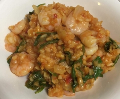 Weight Watchers "Oven-baked prawn risotto"