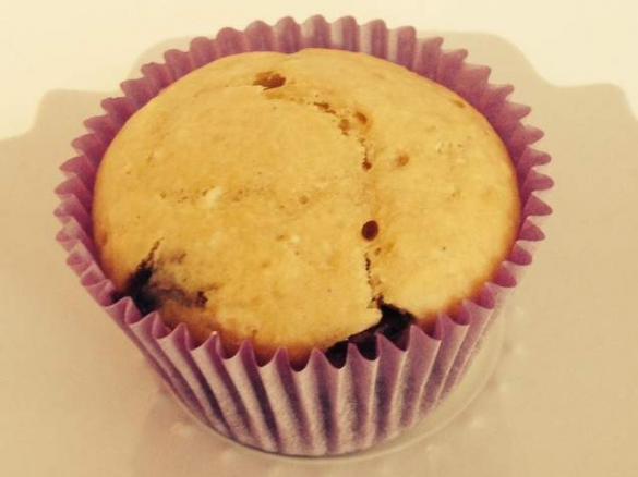 Banana coconut choc chip muffin