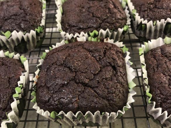 Fudgy Chocolate, Beetroot and Banana Muffins