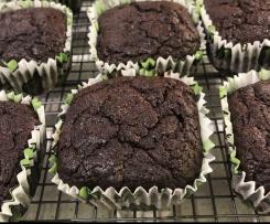 Fudgy Chocolate, Beetroot and Banana Muffins