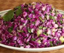 Red Cabbage, Green Apple and Coriander Salad