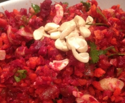 Beetroot and cashew salad