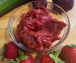 Healthy Strawberry Jam with hidden Zucchini and Beetroot
