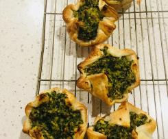 Vegan Spinach and cashew pies