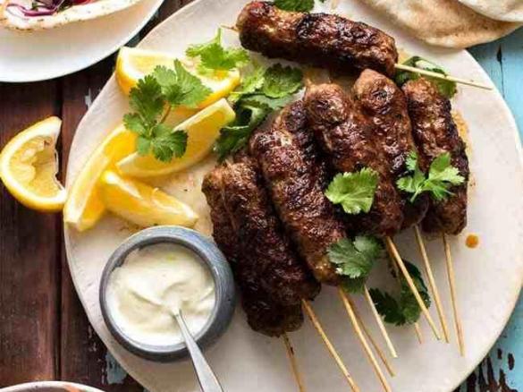 Lamb Koftas with Yoghurt Dressing
