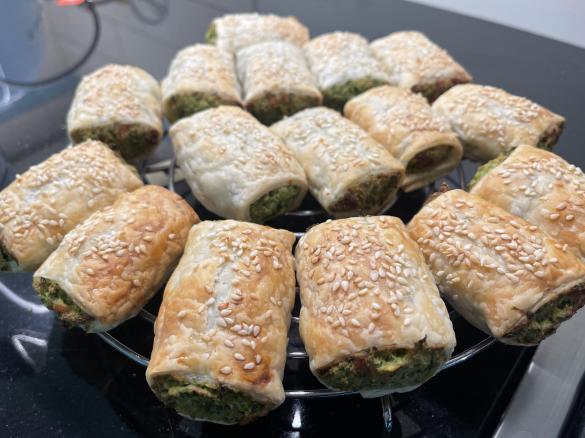 Silverbeet and ricotta rolls