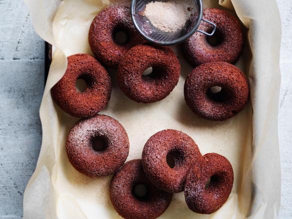 Spiced chocolate doughnuts - Louise Keats