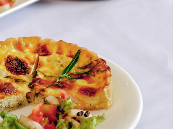 Gluten Free Caramelised Onion, Pumpkin & Feta Tart