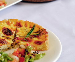 Gluten Free Caramelised Onion, Pumpkin & Feta Tart